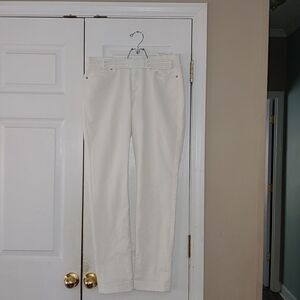 Liz Claiborne City Fit Skinny Boyfriend White Jean